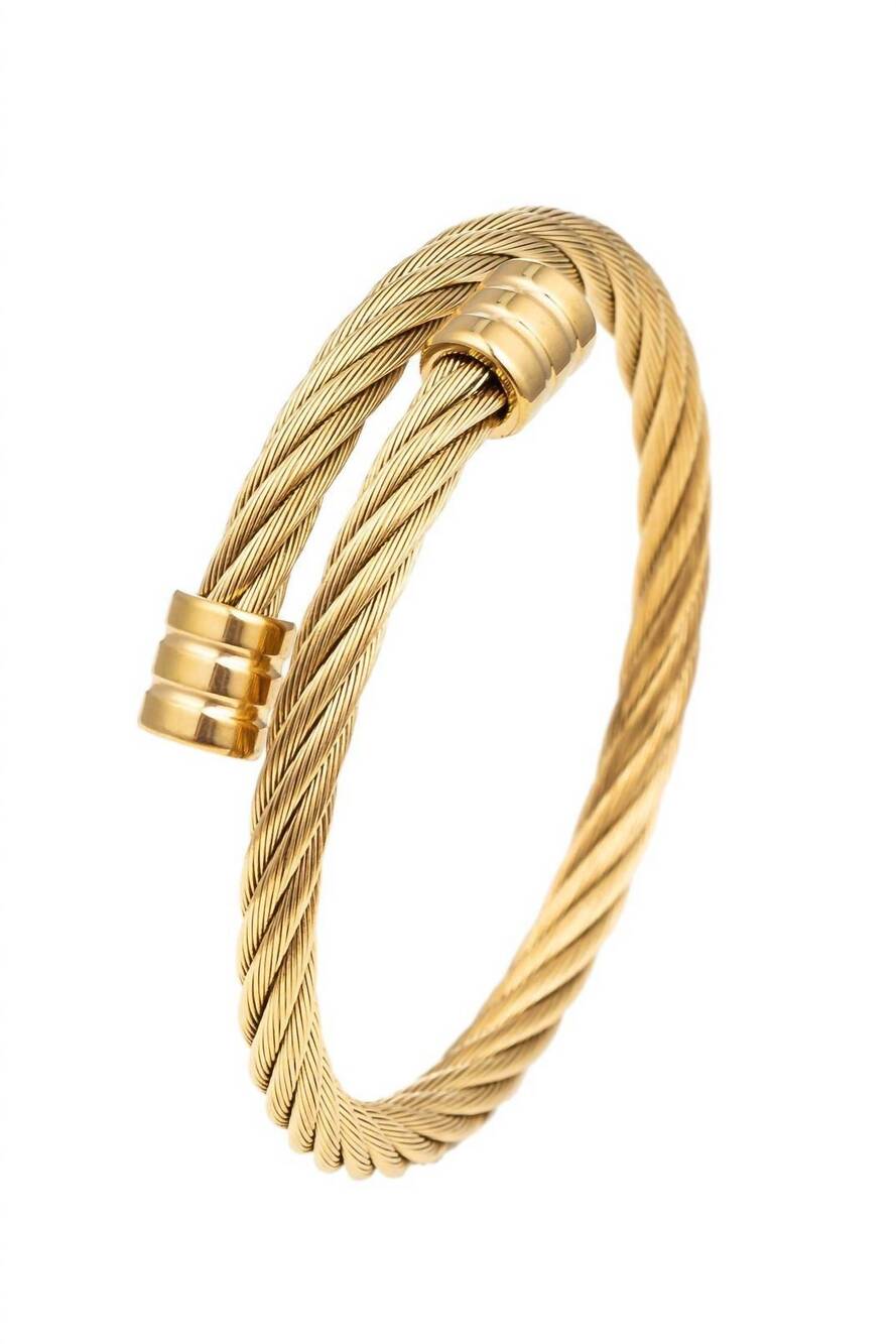 NEW EYE CANDY LOS ANGELES women's nicky crystal cuff bracelet in gold